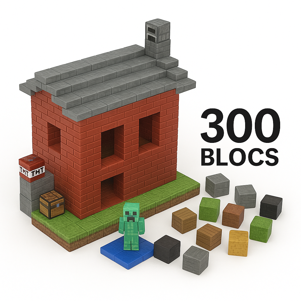 Minecraft bloc– Jeu de Construction Magnétique Éducatif