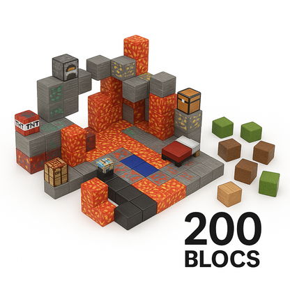 Minecraft bloc– Jeu de Construction Magnétique Éducatif