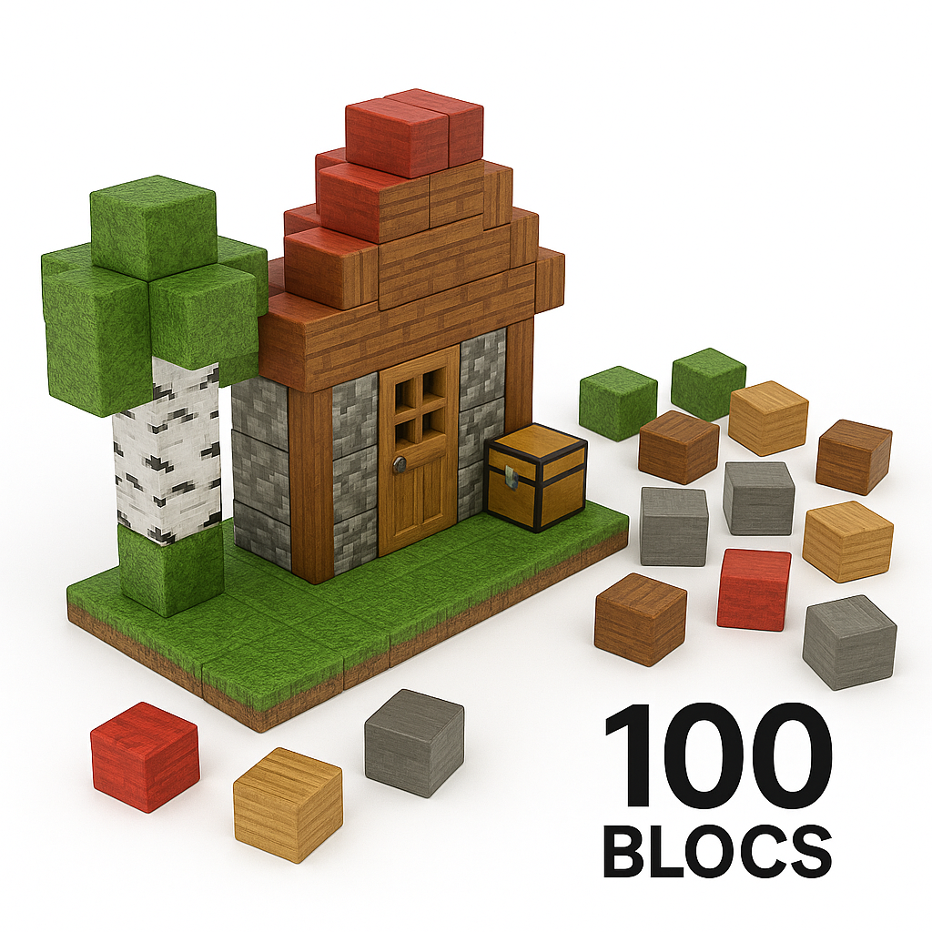 Minecraft bloc– Jeu de Construction Magnétique Éducatif