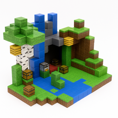 Minecraft bloc– Jeu de Construction Magnétique Éducatif