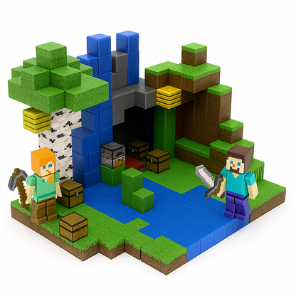 Minecraft bloc– Jeu de Construction Magnétique Éducatif