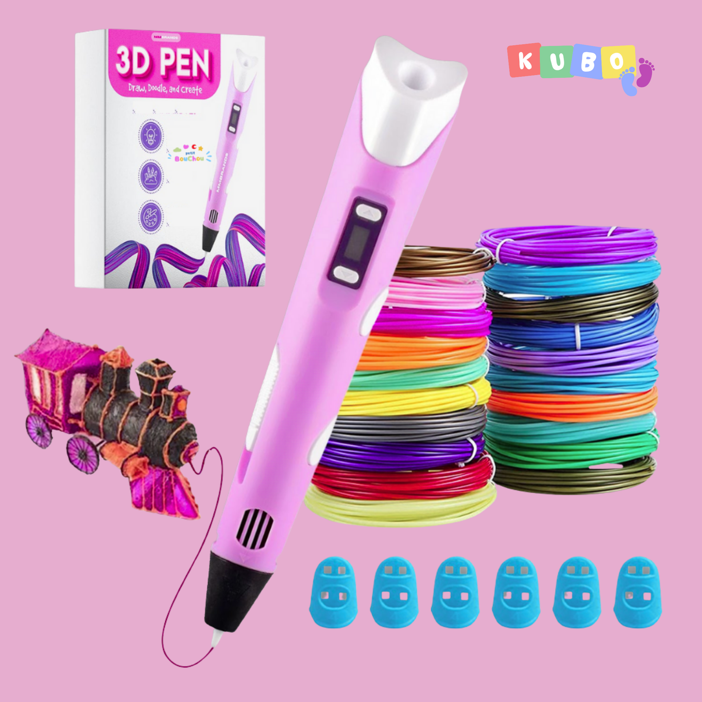 Kit de démarrage Stylo 3D – 12 filaments de couleur